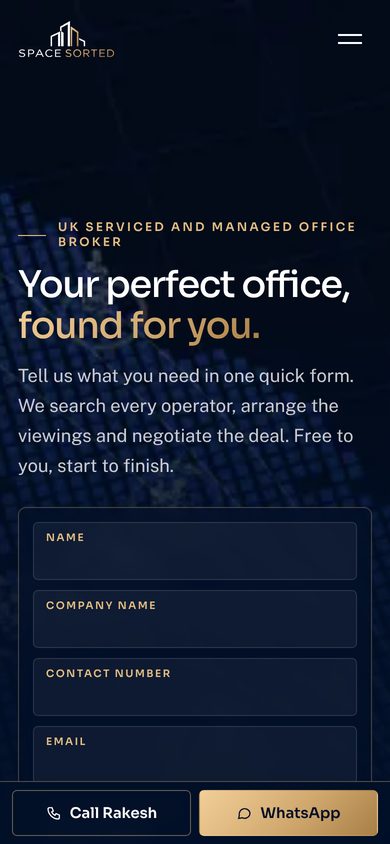 Space Sorted website on a phone